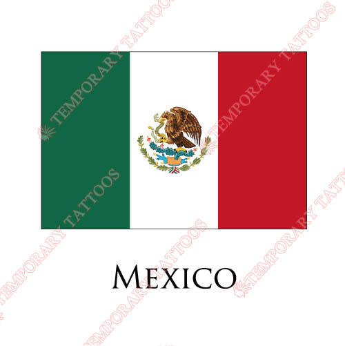 Mexico flag Customize Temporary Tattoos Stickers NO.1929